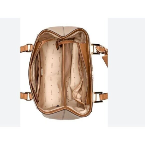 Guess Trixy faux-leather medium tote shopper bag - Taupe /Beige (Used) - Picture 12 of 12